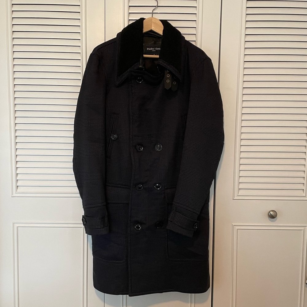 Paisley & Gray Navy Blue Topper Coat